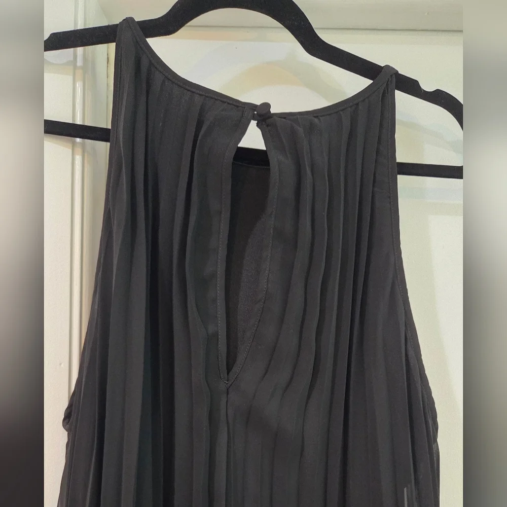 Women's Bisou Bisou Black Pleated Maxi Dress Size 16 - Picture 10 of 15